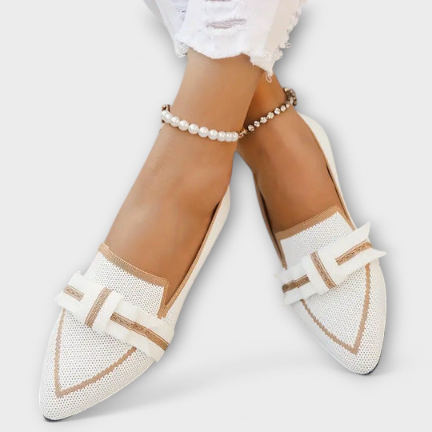 Cushioned Slip-On Knotted Design Flat Shoes for Women