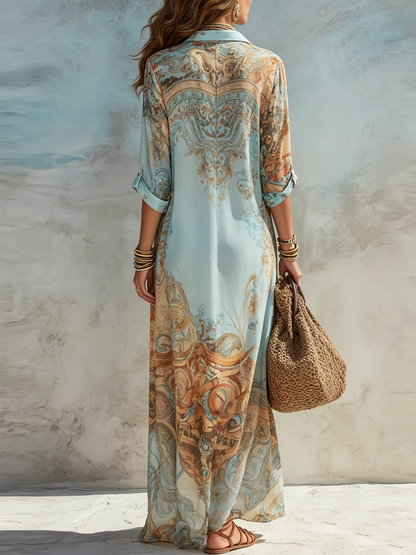 Gloria | Women's Chic Paisley Maxi Dress