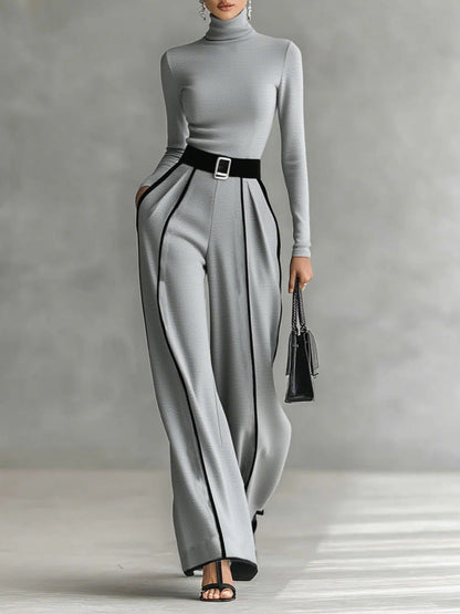 Alina | Women's Two-Piece Set with High Collar