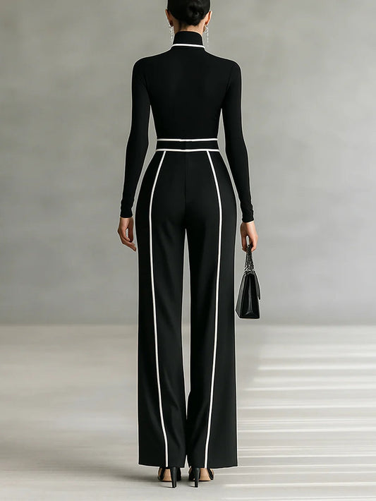 Alina | Women's Two-Piece Set with High Collar