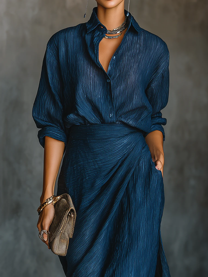 Stella | Women's Elegant Draped Ensemble