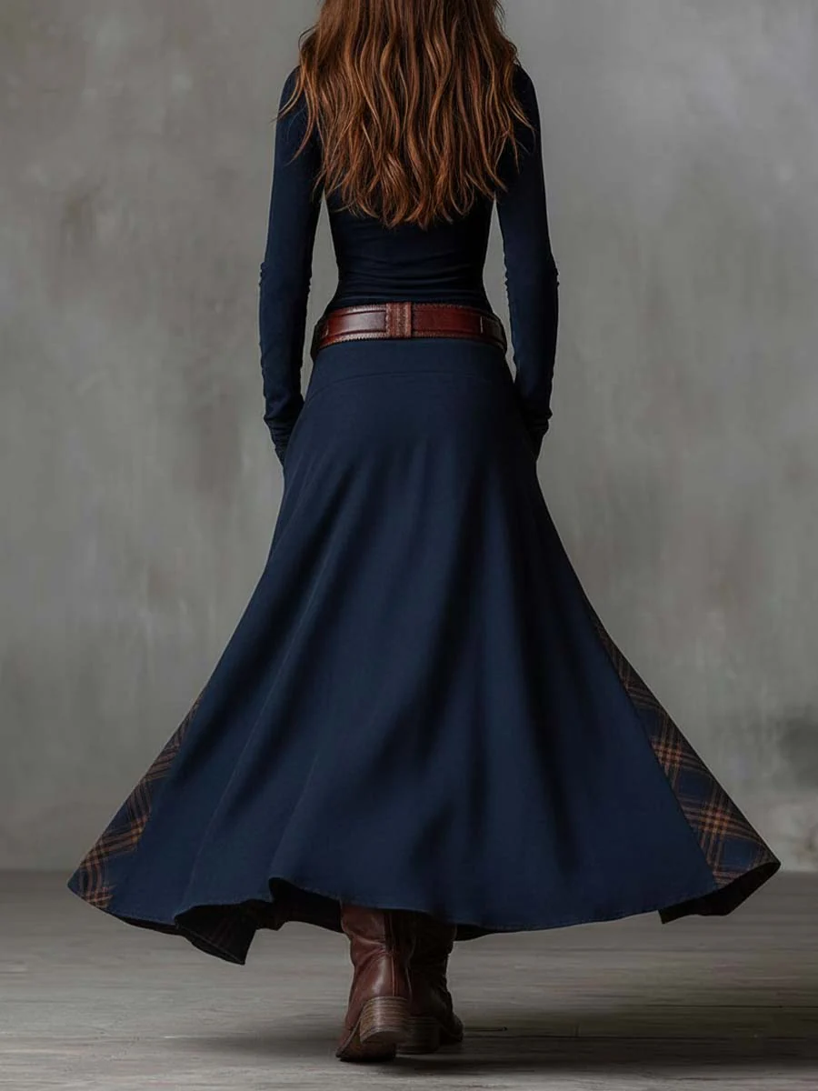 Helena | Women's Belted Maxi Dress with Pockets
