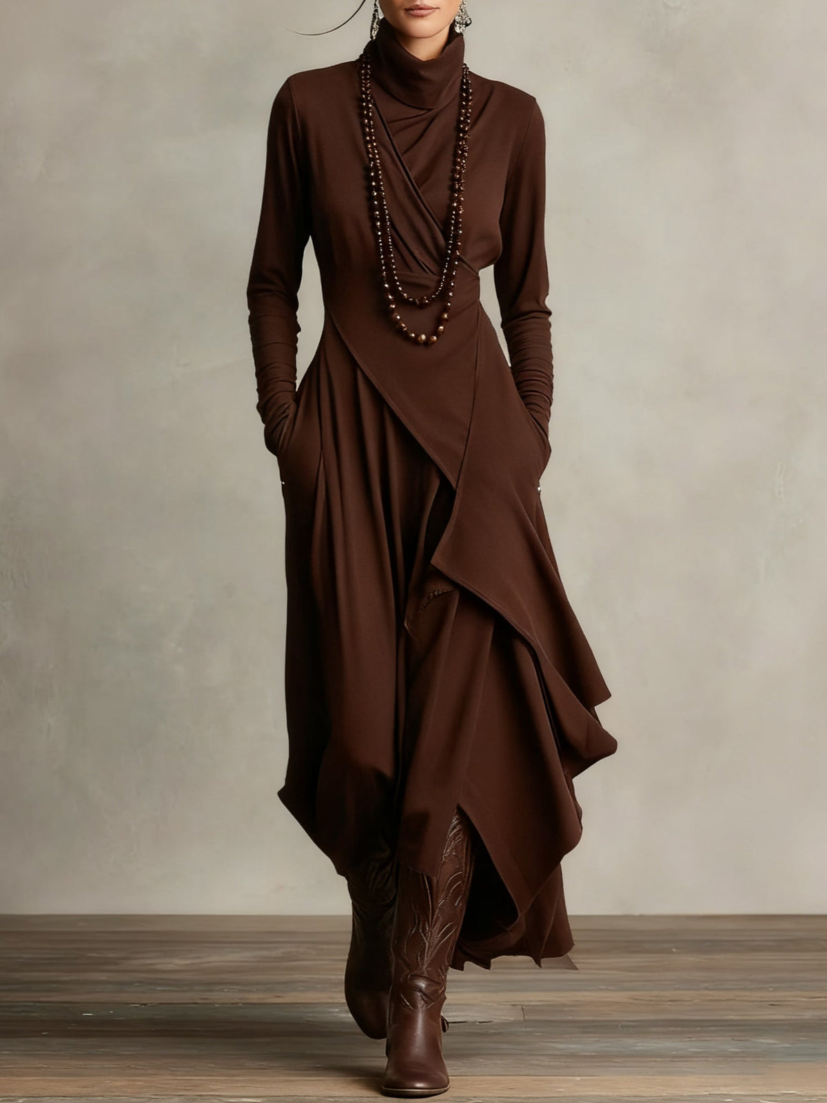 Keirae | Women's Chic Long Maxi Dress with Long Sleeve