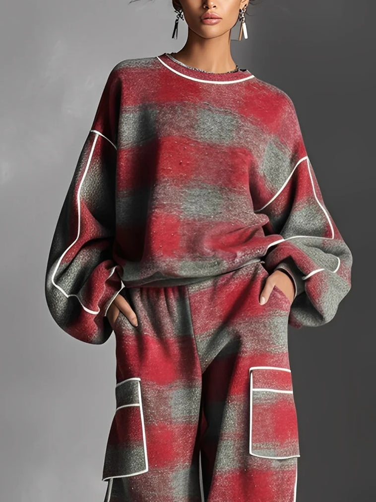 Louise | Women's Checkered Two-Piece Set