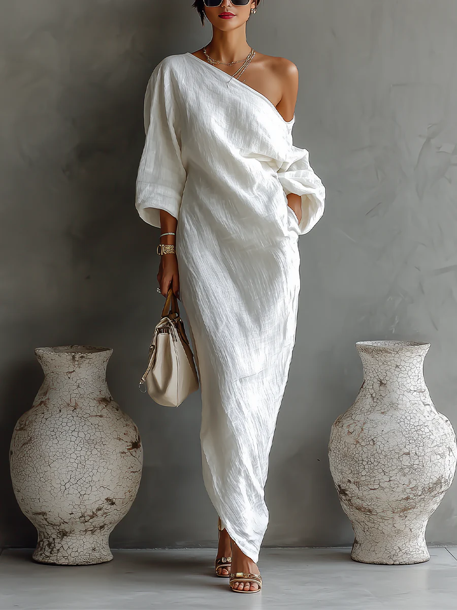 Women's Nelle Chic Maxi Dress with Long Sleeve