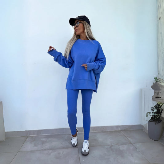 Yachi | Women's Relaxed Long Sleeve Sweatshirt and Trousers Ensemble