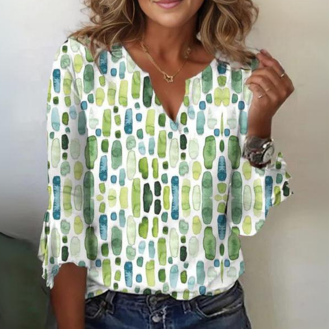 Julia | Women's Geometric Printed Loose Blouse