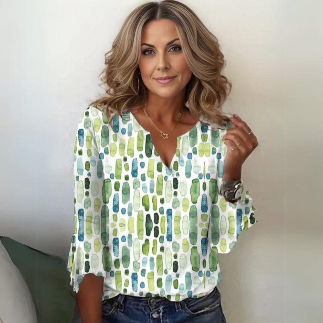 Julia | Women's Geometric Printed Loose Blouse