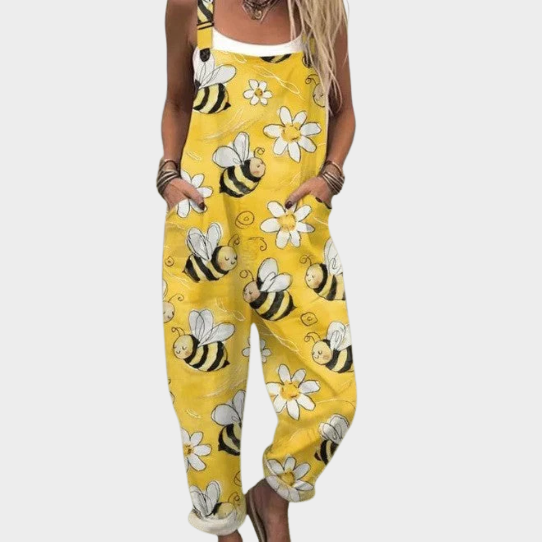 Women's Comfortable Printed Dungarees