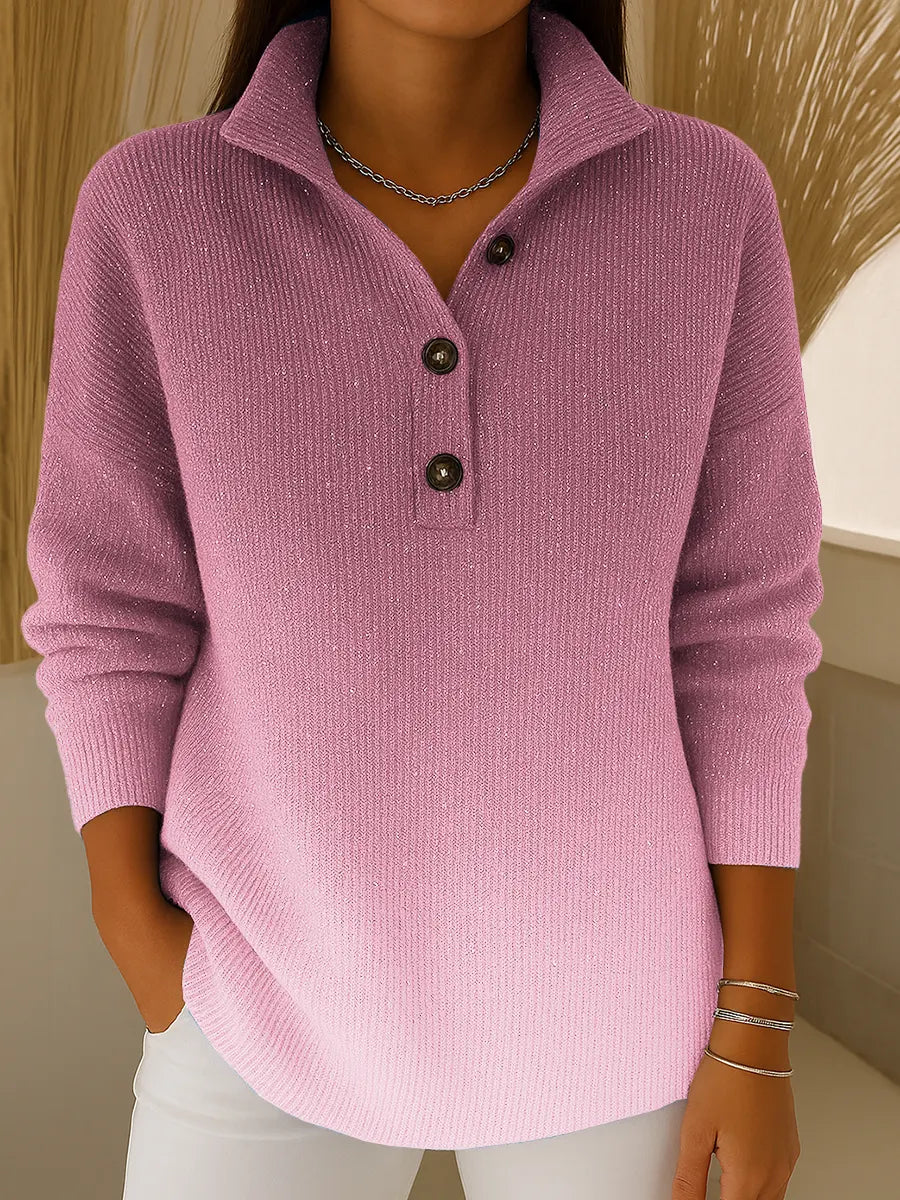 Megan | Women’s Gradient Sequin- Collared Cardigan