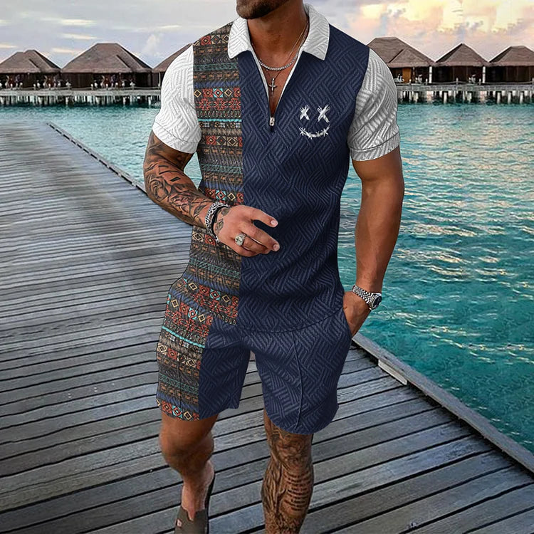 Emil | Men's Time Traveler Polo Shirt & Shorts Set with Pockets