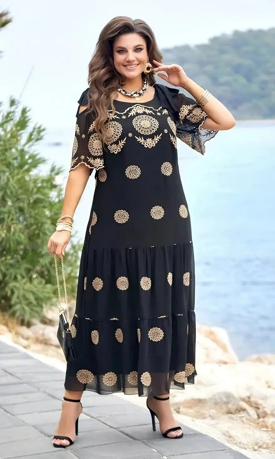 Dionne | Women's Elegant Summer Dress with Cut-Out