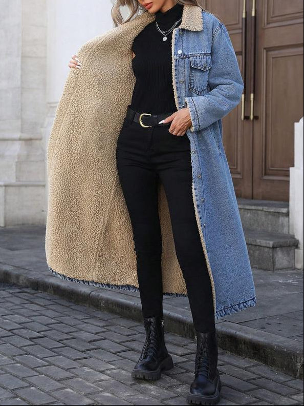 Samantha | Long Fleece Lined Jacket