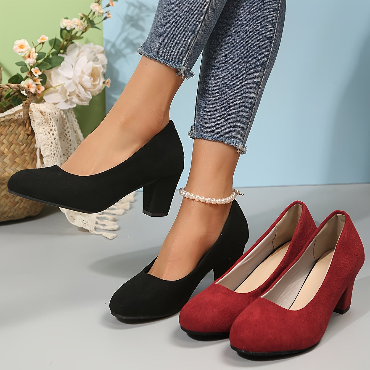 Tally | Women's Cushioned Slip-On Elegant Orthopedic Heels with Arch Support