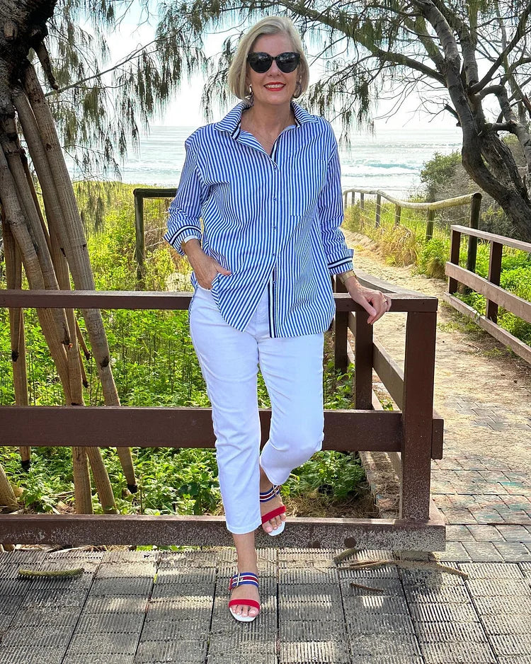 Teri | Women's Relaxed Striped Shirt