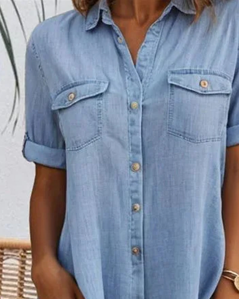 Sandra | Women's Airy Summer Dress with Round Neck and Short Sleeve