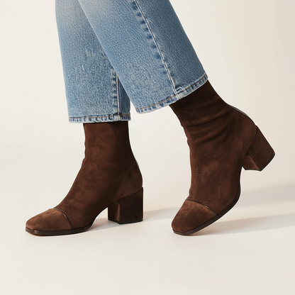 Lily | Women's Square-Toe Stylish Square Toe Ankle Boots