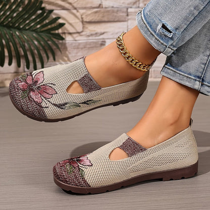 Orthopedic Slip-On Chic Embroidered Women's Breathable Shoes