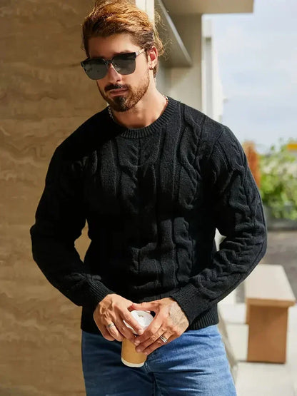 Men's Brit & Boho | Graphica Geo Jumper with Crew Neck