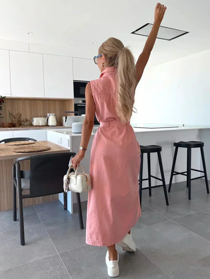 Diane | Women's Denim Maxi Dress
