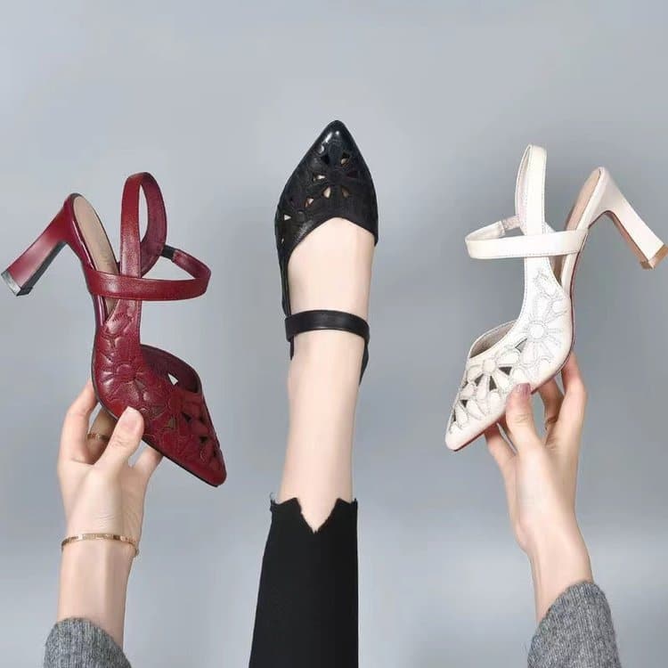 Jonah | Women's Cushioned Slip-On Retro Orthopedic High Heels with Arch Support