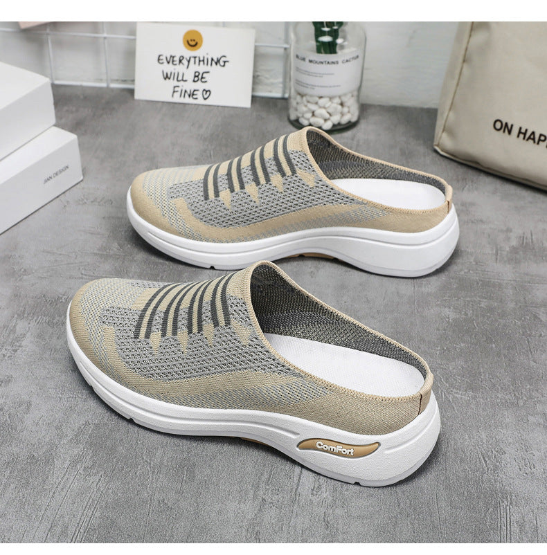 Cushioned Chic and Breathable Women's Slip-On Trainers