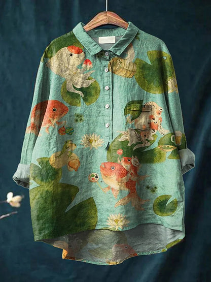 Ruthie | Longline Fish Art Shirt