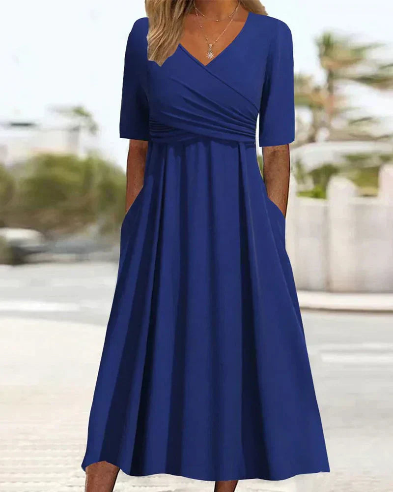 Anna | Women's Short Sleeve Wrap Dress with V-Neck