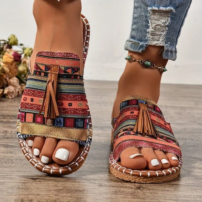 Leena | Women's Cushioned Open-Toe Comfortable Flat Orthopedic Sandals