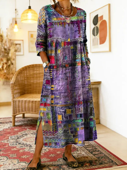 Isabelle | Women's Ethnic Patchwork Maxi Dress