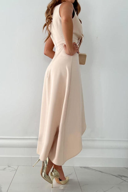 Lila | Women's Chic Wrap V-Neck Midi Dress