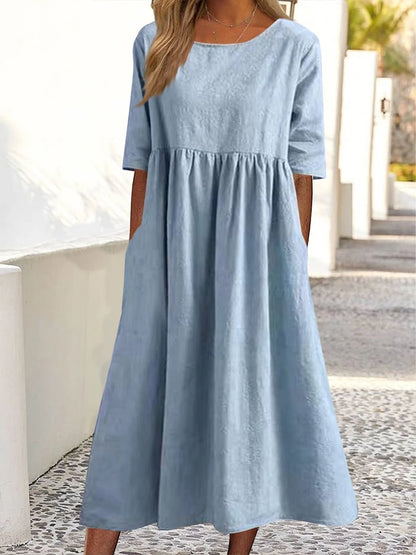 Colette | Women's Bold Chic Midi Dress with Pockets