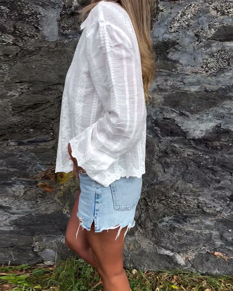 Kathlyn | Women's Relaxed Button-Up Polo Shirt
