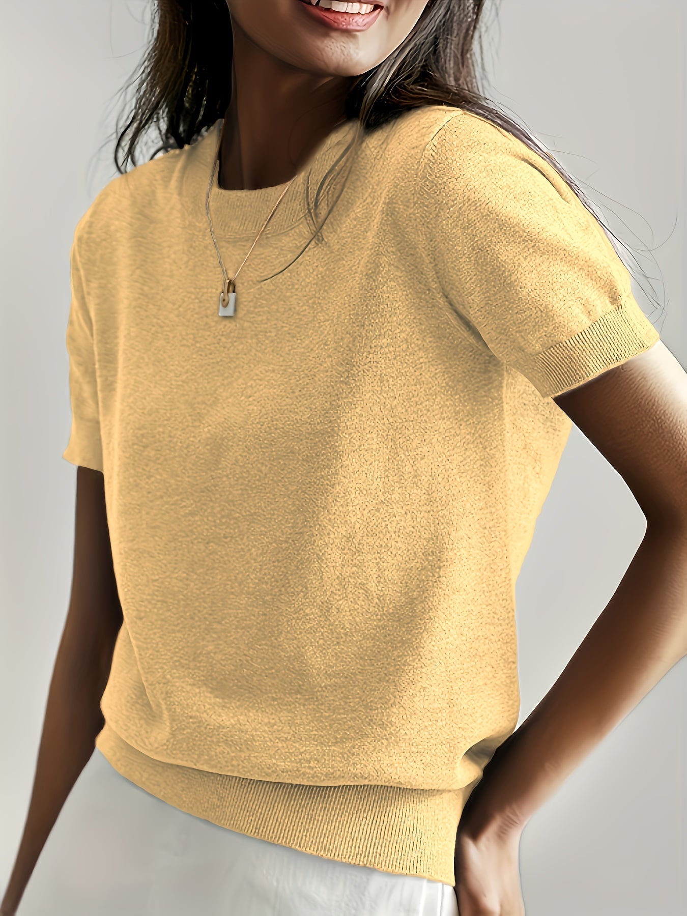 Leah | Women's Relaxed Casual Short Sleeve Top
