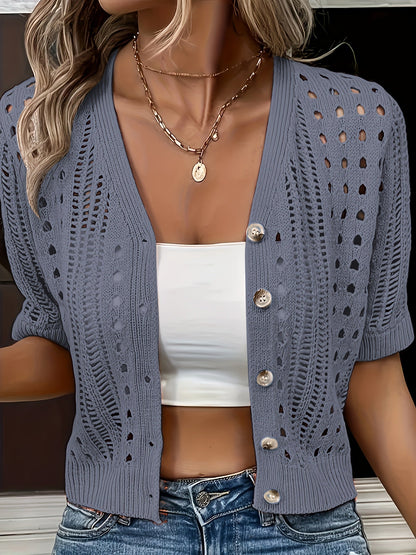 Kendall | Women's Trendy Short Sleeve Cardigan