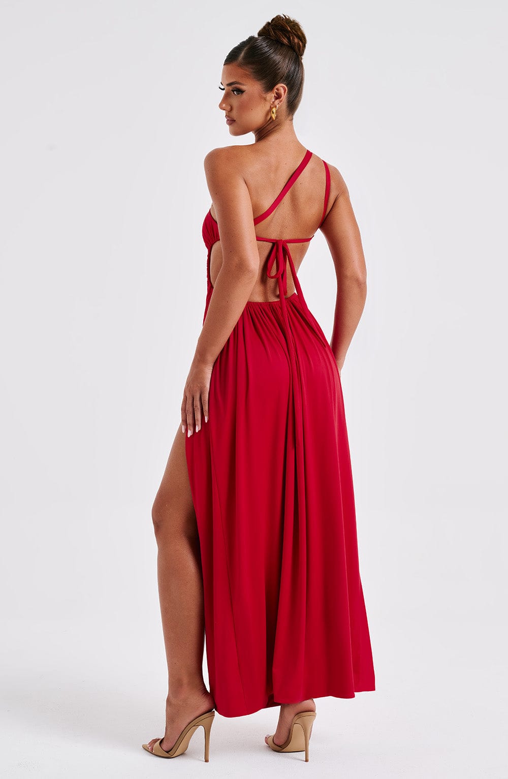 Alecia | Women's Maxi Dress with Asymmetric Neck