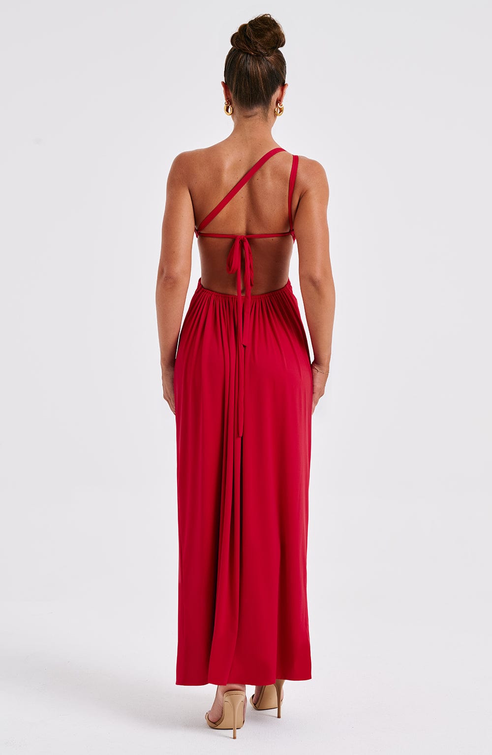 Alecia | Women's Maxi Dress with Asymmetric Neck