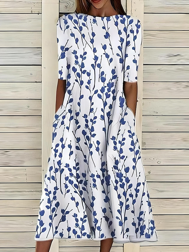 Sela | Women's Coastal Floral Midi Dress