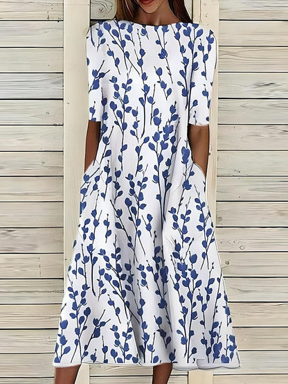 Sela | Women's Coastal Floral Midi Dress