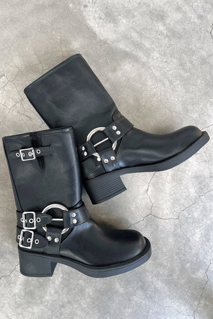 Women's Cushioned Zip Black Short Boots