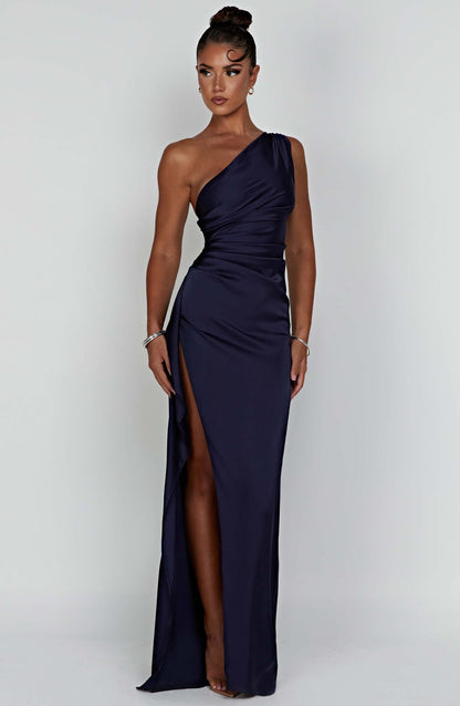 Saoirse | Women's One Shoulder Long Bodycon Maxi Dress with Side Slit