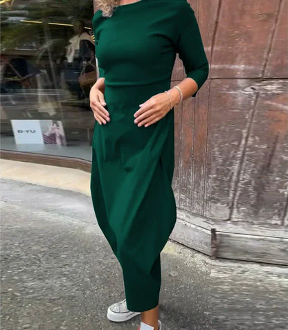 Elsbeth | Elegant Women's Midi Dress with Pocket