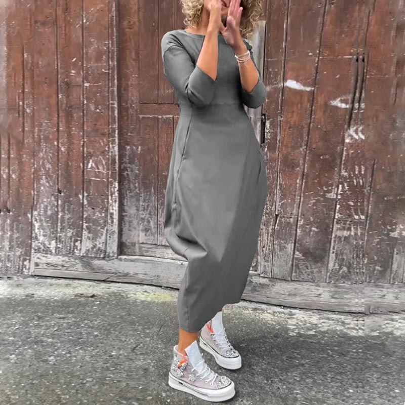 Elsbeth | Elegant Women's Midi Dress with Pocket