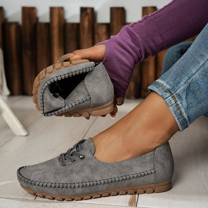 Orthelia | Women's Lightweight Lace-Up Supportive Cushioned Moccasins for Sensitive Feet