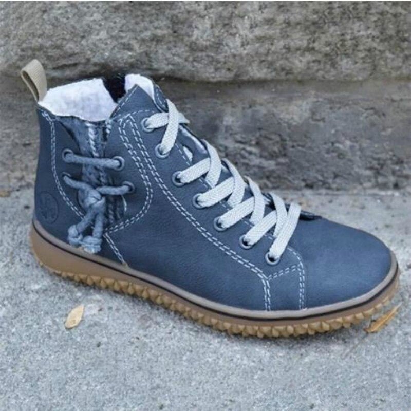 Tessa | Women's Cushioned Lace-Up Retro Waterproof Orthopedic Ankle Boots