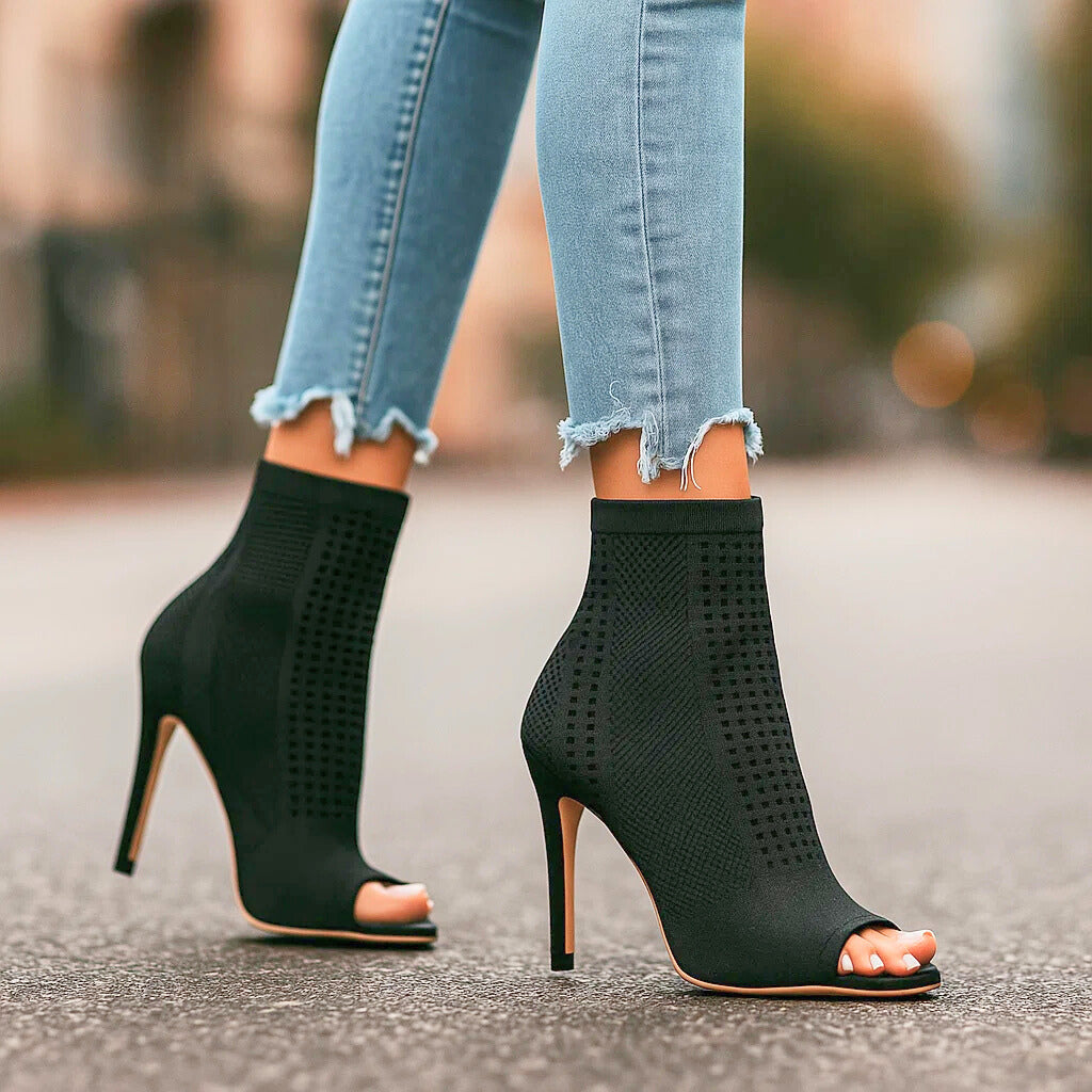 Eli | Women's Cushioned Open-Toe Elegant Heels