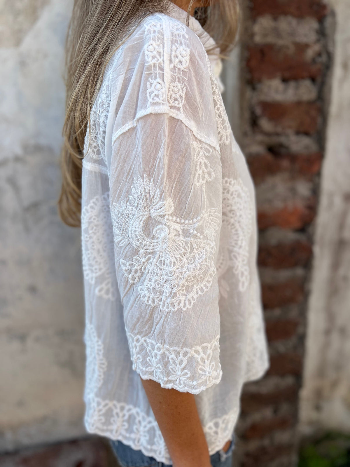 Laura | Women's Longline Embroidered Long-Sleeve Cardigan