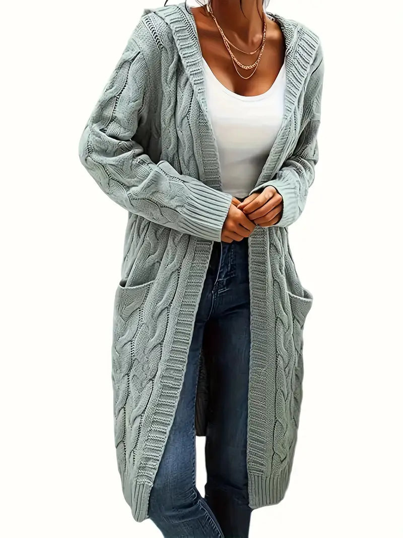 Navya | Longline Relaxed Women’s Casual Cardigan with Pockets