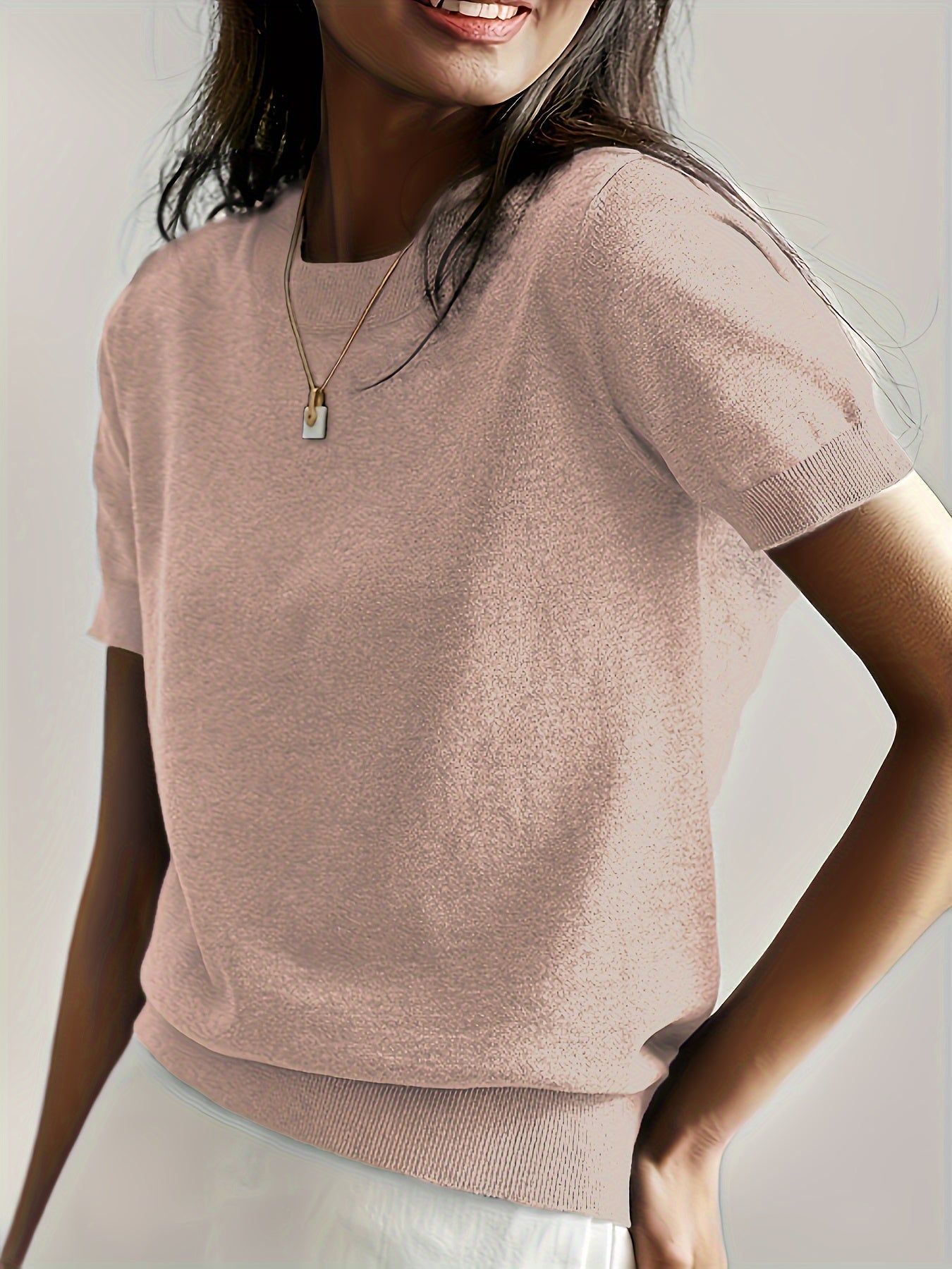 Leah | Women's Relaxed Casual Short Sleeve Top