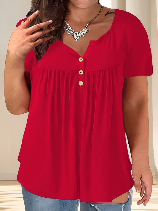 Zoey | Women's Stylish Plus Size Pleated Blouse